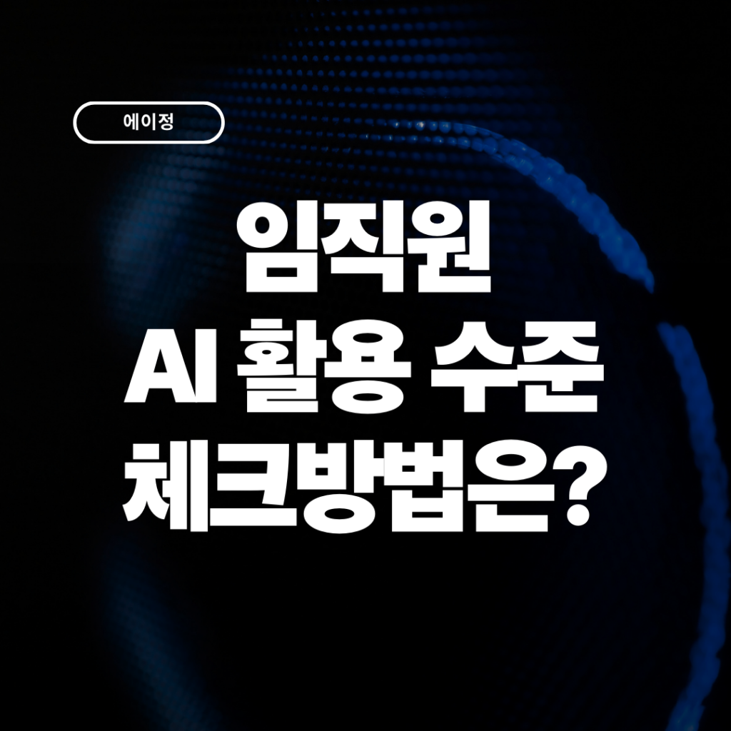 회사 임직원 AI 리터러시 수준 진단 방법은?