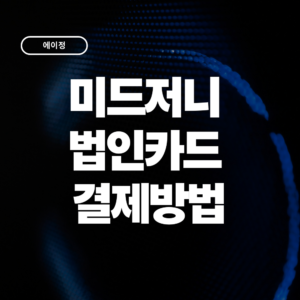 미드저니 법인카드 결제방법 총정리 – 요금제부터 경비처리까지